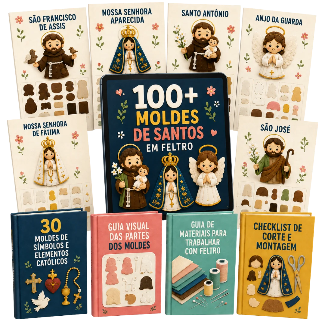 Coleção 40 Santos em feltro
